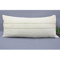 Home Decor Pillow, Turkish Kilim Pillow, Personalized Pillow, 16x36 White Pillow Covers, Hemp Pillow Cover, Kilim Throw Pillow, 965