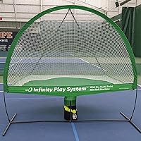Infinity Play System Rebounder Net with Multi-Twist Mini Ball Machine for Tennis and Pickleball