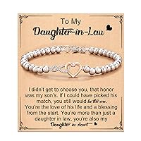 Easter Mother's Day Gifts for Mom Daughter Grandma Auntie Sister Friends Girlfriend Mother-in-law Daughter-in-law Infinity Heart Bracelet Mother's Day Birthday Gifts (7