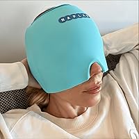 Migraine Headache Relief Cap, Long-Lasting Cold & Hot Relief (Blue)