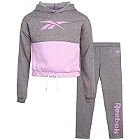 Reebok Girls' Sweatsuit Set - 2 Piece Fleece Hoodie and Jogger Sweatpants (Size: 2T-6X)