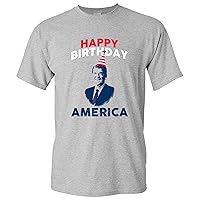 UGP Campus Apparel Happy Birthday America - USA 4th of July Presidents Patriotic T Shirt