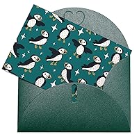 Puffins with Stars All Occasion Greeting Cards 4