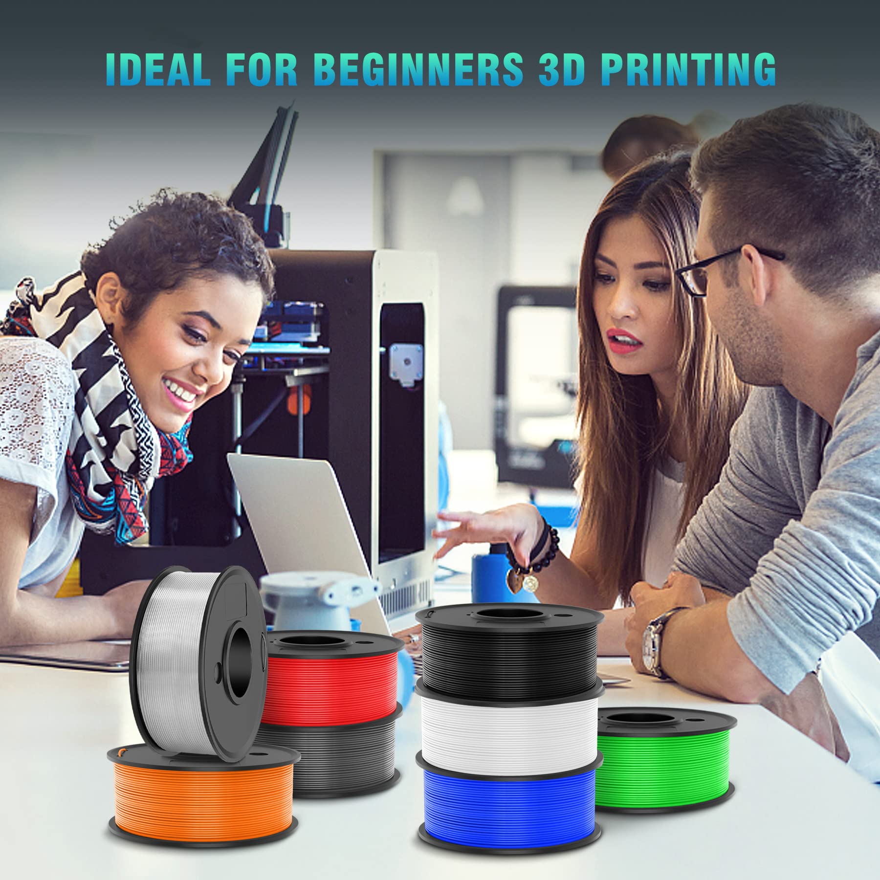 Mua SUNLU 3D Printer Filament, 250G PETG Filament Bundle, 1.75mm PETG  Filament Muticolor, High Toughness, Neatly Wound Filament, 250G Spool,  Rolls, Black+White+Grey+Transparent+Blue+Green+Red+Orange trên Amazon Mỹ  chính hãng 2023 Fado