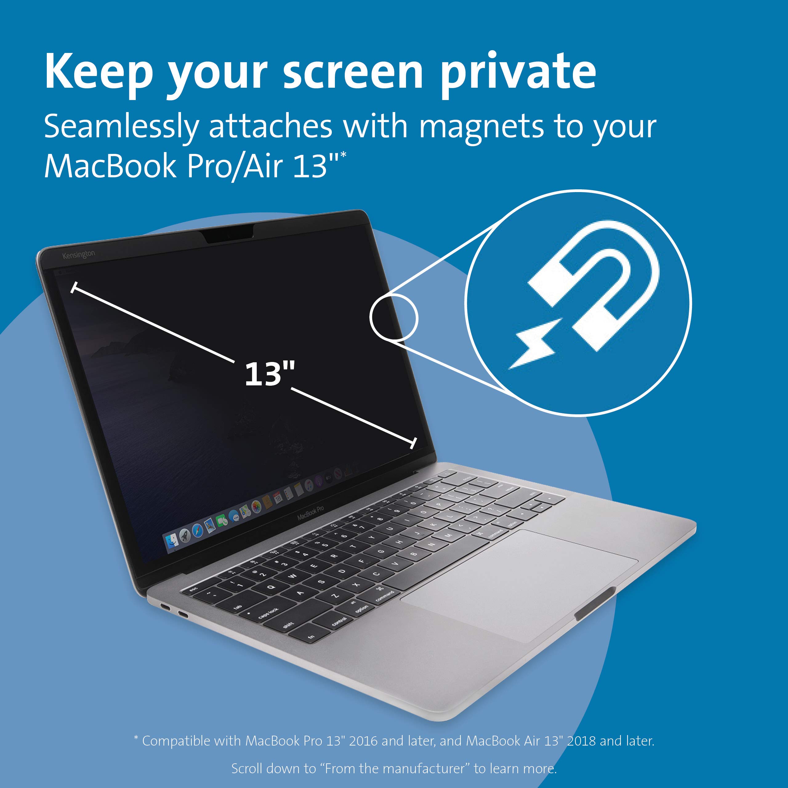Kensington MP13 MacBook Magnetic Privacy Screen for 13.3
