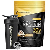 Transformation Vanilla Protein Powder & Performance Insulated Shaker Bottle | 30G Multi-Protein Superblend | Collagen Peptides, Egg White & Plant Blend | MCT Oil | BCAA Amino Acids