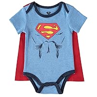 Happy Threads baby-boys Superman Bodysuit With Detachable CapeBaby and Toddler T-Shirt Set