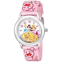 Disney Kids' W001803 Princesses Stainless Steel Time Teacher Watch