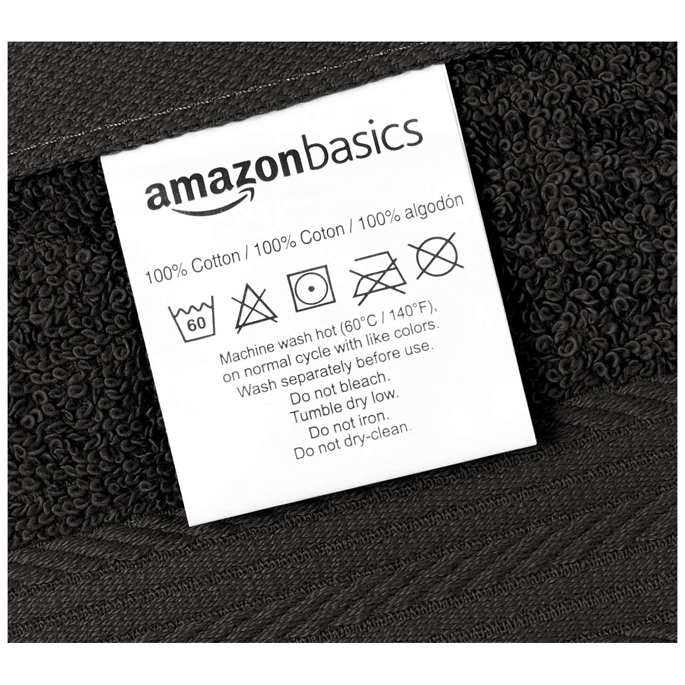 Amazon Basics Fade Resistant Cotton Washcloth, 12-Pack, 12