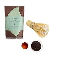 Premium Quality Chasen Whisk and Hojicha Roasted Green Tea from Japanese Green Tea Co – Easy To Use and Clean - Healthy Option - Ideal for Tea Lovers