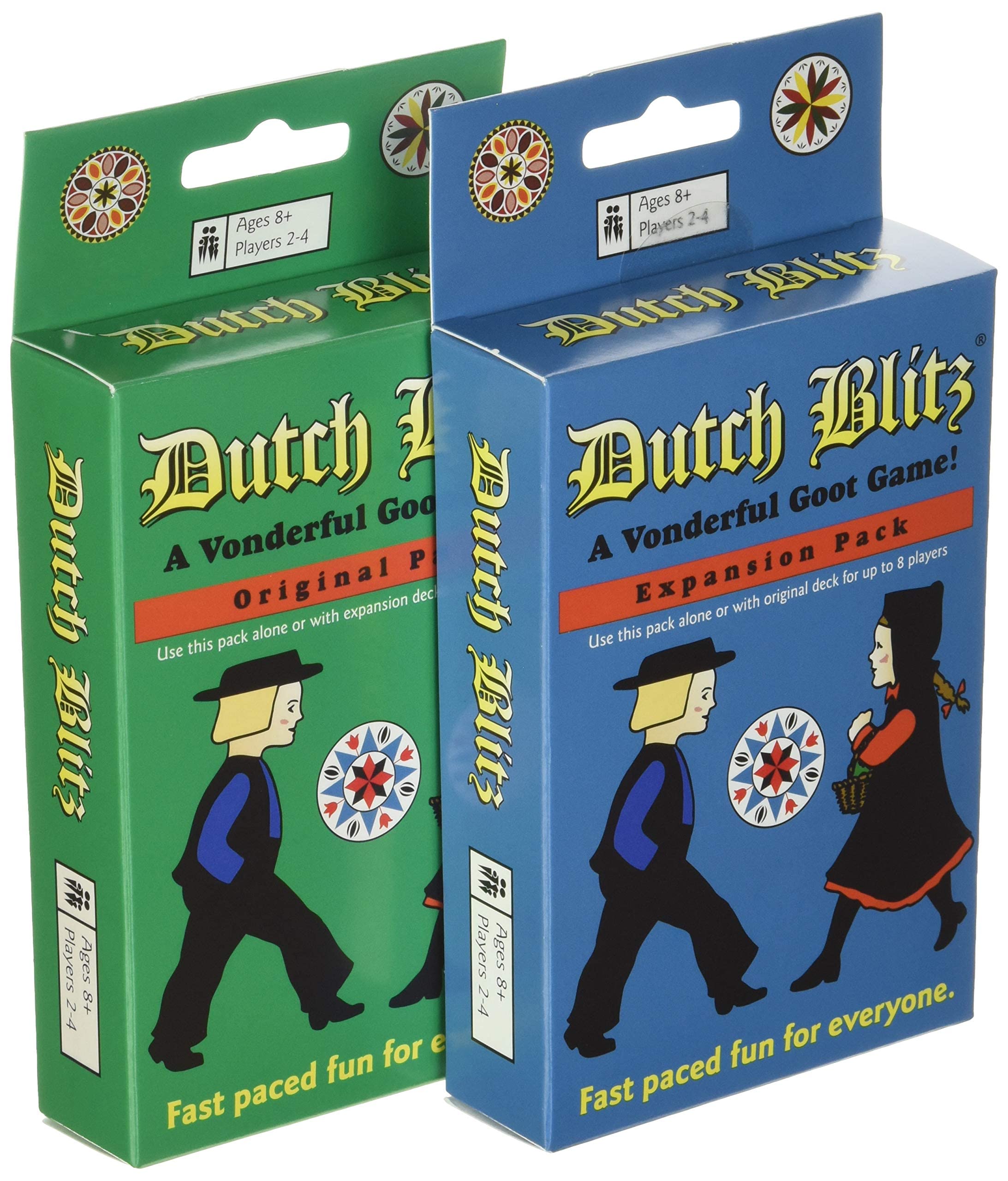 Dutch Blitz: Original and Expansion Combo Pack, Fast Paced Card Game, Fun for Everyone, Great Family Game, Combine Packs to Play with up to 8 Players, for Ages 8 and Up