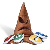 Harry Potter House Sorting Hat Burrow Pet Toy | Dog Toy Sorting Hat with House Plush Removable Parts | Sorting Hat Burrow Toy for Dogs | Crinkle Dog Toy, Dog Chew Toys 10 inch