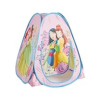 Disney Princess Collapsible Pop Up Indoor Outdoor Play Tent with UV Protection for Toddlers and Kids, 28