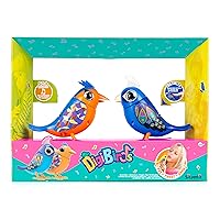 Digibirds Twin Pack, Interactive, Animated Electronic Pet with Sounds and Record & Playback, Heads Turn