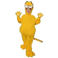 Kids Garfield Costume Unisex, Orange Cartoon Cat Jumpsuit, Cat Bodysuit Halloween Outfit for Boys and Girls