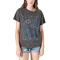 Lucky Brand baby boys Grow as One Floral Boyfriend Crew T Shirt, Raven, Small US