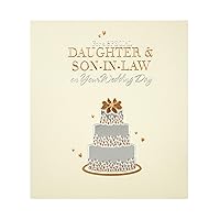 Hallmark Wedding Congratulations Card for Daughter and Son-in-Law from The Studio - Embossed Design