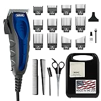 USA Self Cut Compact Corded Clipper Personal Haircutting Kit with Adjustable Taper Lever, and 12 Hair Clipper Guards for Clipping, Trimming & Personal Grooming – Model 79467