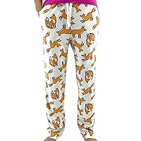 Womens Soft Cotton Knit Animal Novelty Print Long PJ Pajama Pant Bottoms with Pockets