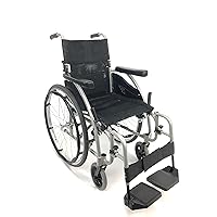 Karman 25 lbs Ergonomic Wheelchair with Removable Footrest, 16