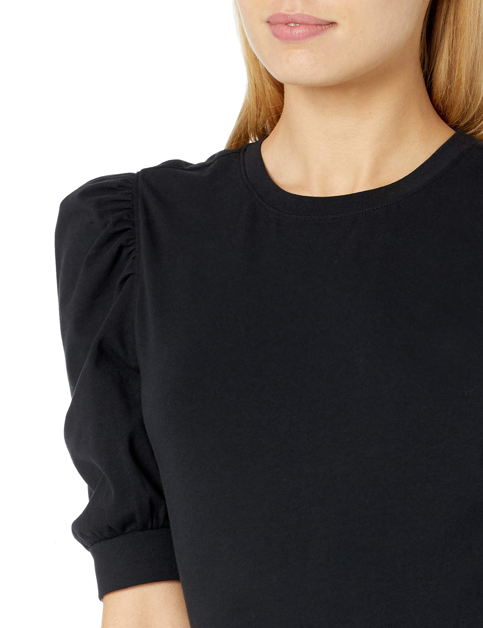 The Drop Women's Mariko Puff-Sleeve Crewneck Stretch Jersey T-Shirt