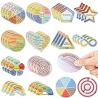 96 Pcs Breath Calm Anxiety Sensory Stickers Reusable Mindfulness Stickers Anti Stress Rough Textured Sticker Anxiety Strips for School Office Classroom Desk Adults Teens Tension Fidget Supplies
