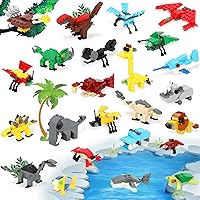 24 Packs Party Favors Animal Building Blocks for Kids, Forest Animals Sea Animals Dinosaur Building Blocks for Party Favors Goodie Bags Birthday Party Favors Birthday Presents