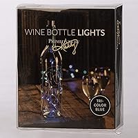 Primitives by Kathy Wine Bottle Lights, 58-Inch String, Tri-Color Blue