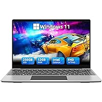 jumper Windows 11 Laptop,12GB RAM 256GB SSD Laptops,14 Inch 1920x1080 Pixels Ultrabook,Intel Celeron Processor Laptops, with Dual-Band WiFi, USB 3.0, Gray. (EZBOOK S5)