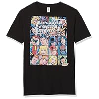Warner Brothers Justice League Crowded Boy's Premium Solid Crew Tee