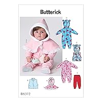 Butterick Patterns Infants' Cape, Vest, Buntings and Pull-On Pants, YA5 (New Born-S-M-L-x-Large)