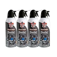 Dust-Off Falcon Compressed Gas (152a) Disposable Cleaning Duster 4 Count, 10 oz. Can (DPSXL4T), Black