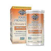 Probiotics for Women and Men - Garden of Life Raw Probiotics Ultimate Care 100 Billion CFU Probiotic Supplement, Daily Probiotic for Adults with Digestive Enzymes, 30 Capsules