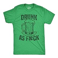 Mens Drunk As F*ck T Shirt Funny St Patricks Day Offensive Top for The Parade