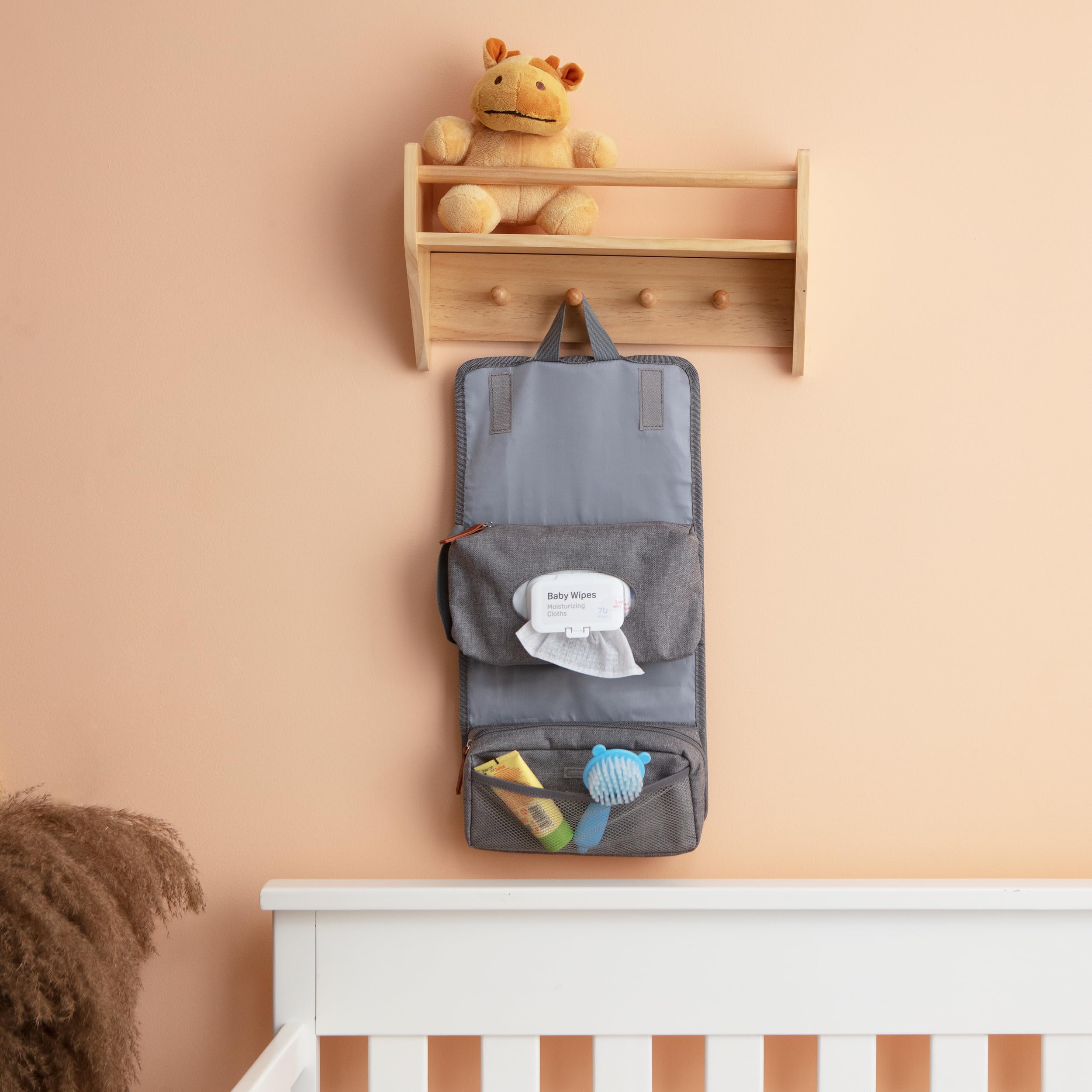 Outbound Basics Diaper Clutch- Trifold Compact Diaper Bag and Hanging Baby Toiletry Bag