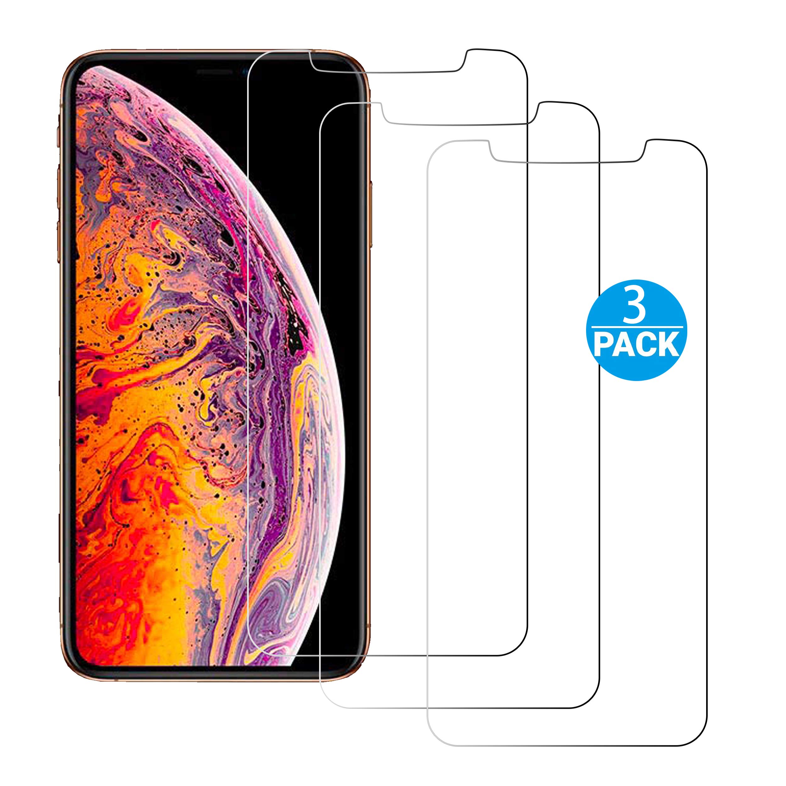 Ailun for Apple iPhone 11 Pro/ Xs/ X Screen Protector,3 Pack,5.8 Inch Display,Tempered Glass 2.5D Edge Work Most Case[NOT for iPhone 11,6.1 inch]