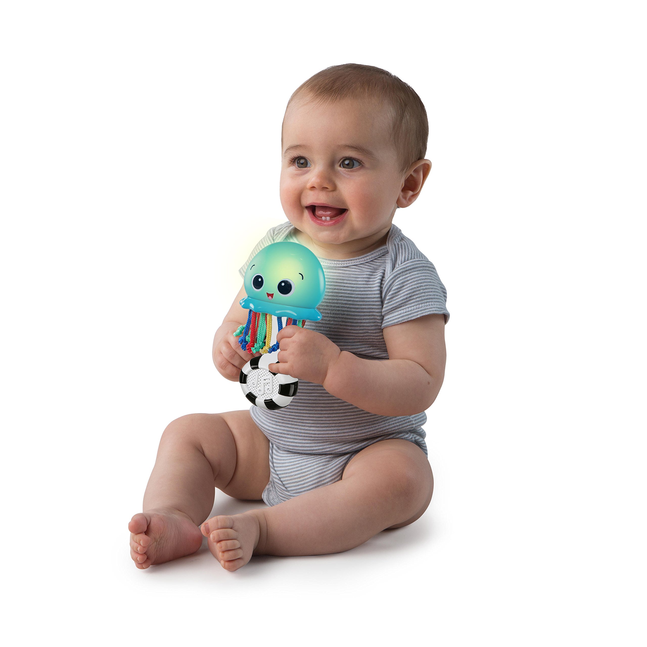Baby Einstein Ocean Glow Sensory Shaker Musical Toy, Ages Newborn +