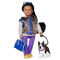 Lori Dolls – Mini Doll & Toy Dog – 6-inch Doll & Boston Terrier Pup – Play Set with Outfit, Animal & Accessories – Ilyssa & Indigo – Playset for Kids – 3 Years +
