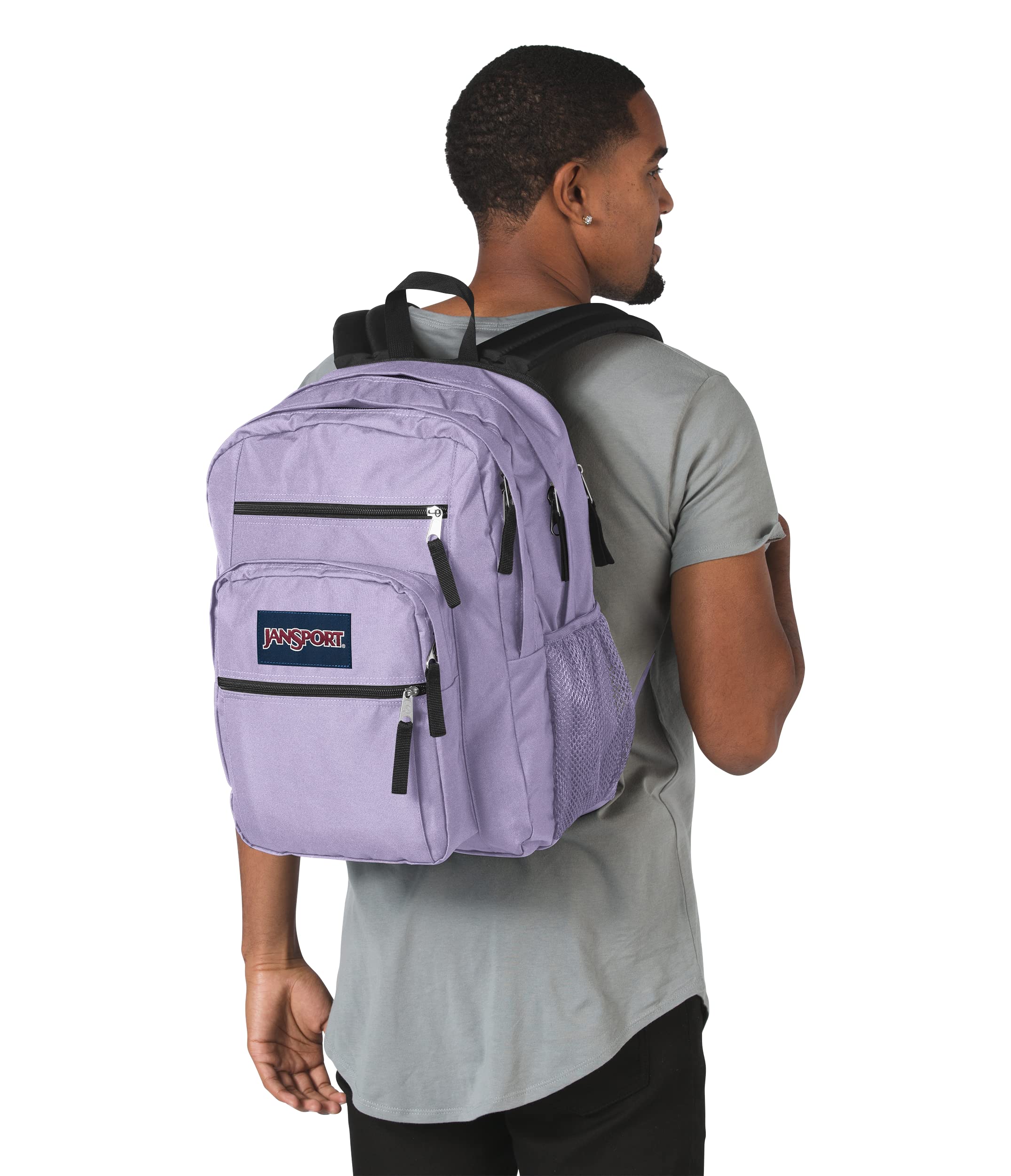 JanSport Big Laptop Backpack for College - High-Quality Computer Bag with 2 Compartments, Ergonomic Shoulder Straps, 15” Laptop Sleeve, Haul Handle - Book Rucksack, Pastel Lilac