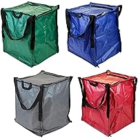 DURASACK Heavy Duty Storage Tote Bag with Zipper Top 22-Gallon Rugged Woven Polypropylene Moving Bag, Reusable Self-Standing Design, Holds up to 500 Pounds, Pack of 4, Multicolored