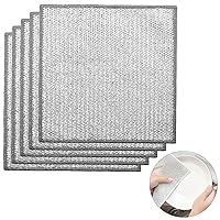 Multifunctional Non-Scratch Wire Dishcloth, Steel Wire Dish Towel, Multipurpose Wire Dishcloth, Scrubs & Cleans for Dishes, Sinks, Counters, Stove Tops (5 Pack)