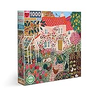 eeBoo: Piece and Love English Cottage 1000 Piece Square Jigsaw Puzzle, Glossy, Sturdy Puzzle Pieces, A Cooperative Activity with Friends and Family