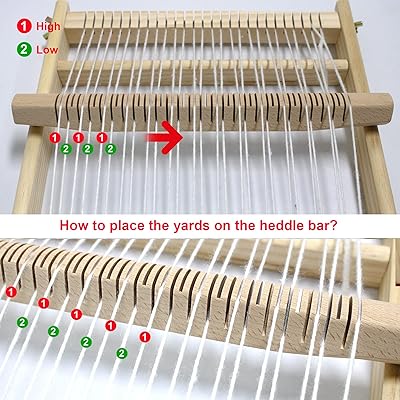 Weaving Loom Kit,Wooden Multi-Craft Weaving Loom Tapestry Loom Large Frame 9.85x 15.5inch,DIY Hand-knitting Weaving Machinewith Loom Stick Bar for