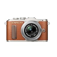 OM SYSTEM OLYMPUS PEN E-PL8 Brown Body with 14-42mm IIR Silver Lens