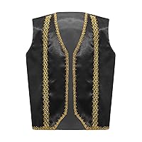 CHICTRY Unisex Boys Girls Medieval Gothic Steampunk Vest Arabian Prince Cosplay Fancy Dress Jacket