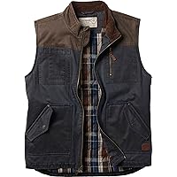 Legendary Whitetails Men's Tough as Buck Vest, Work Flannel Lined Hunting Outerwear, Casual Western Insulated Zip Up