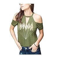 AEROPOSTALE Womens Wanderer Pullover Blouse, Green, X-Small