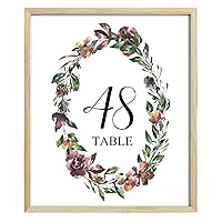 Floral Oval Wreath Table Numbers Decorative Table Place Cards DIY-5