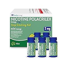 Healthy Living Nicotine Polacrilex Mini Lozenge, Stop Smoking Aid, 2 mg Mint Flavor, 135 Count