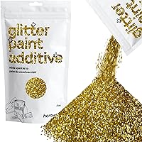 Hemway Glitter Paint Additive Crystals for Acrylic Emulsion Paint, Interior & Exterior Walls, Wood, Varnish, Matt, Gloss, Furniture 100g / 3.5oz - Fine (1/64
